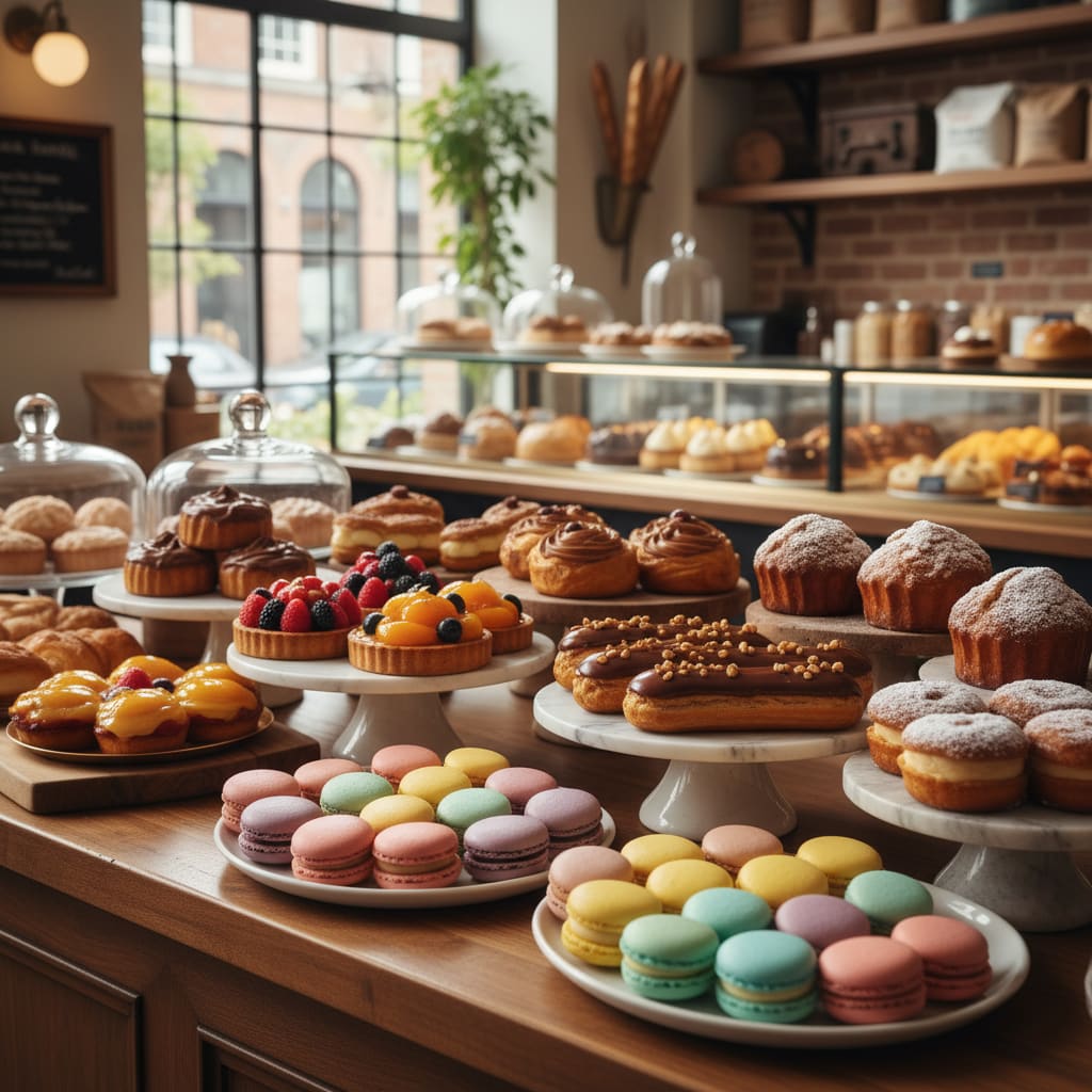 Patisserie und Macarons in der Asflis French Bakery